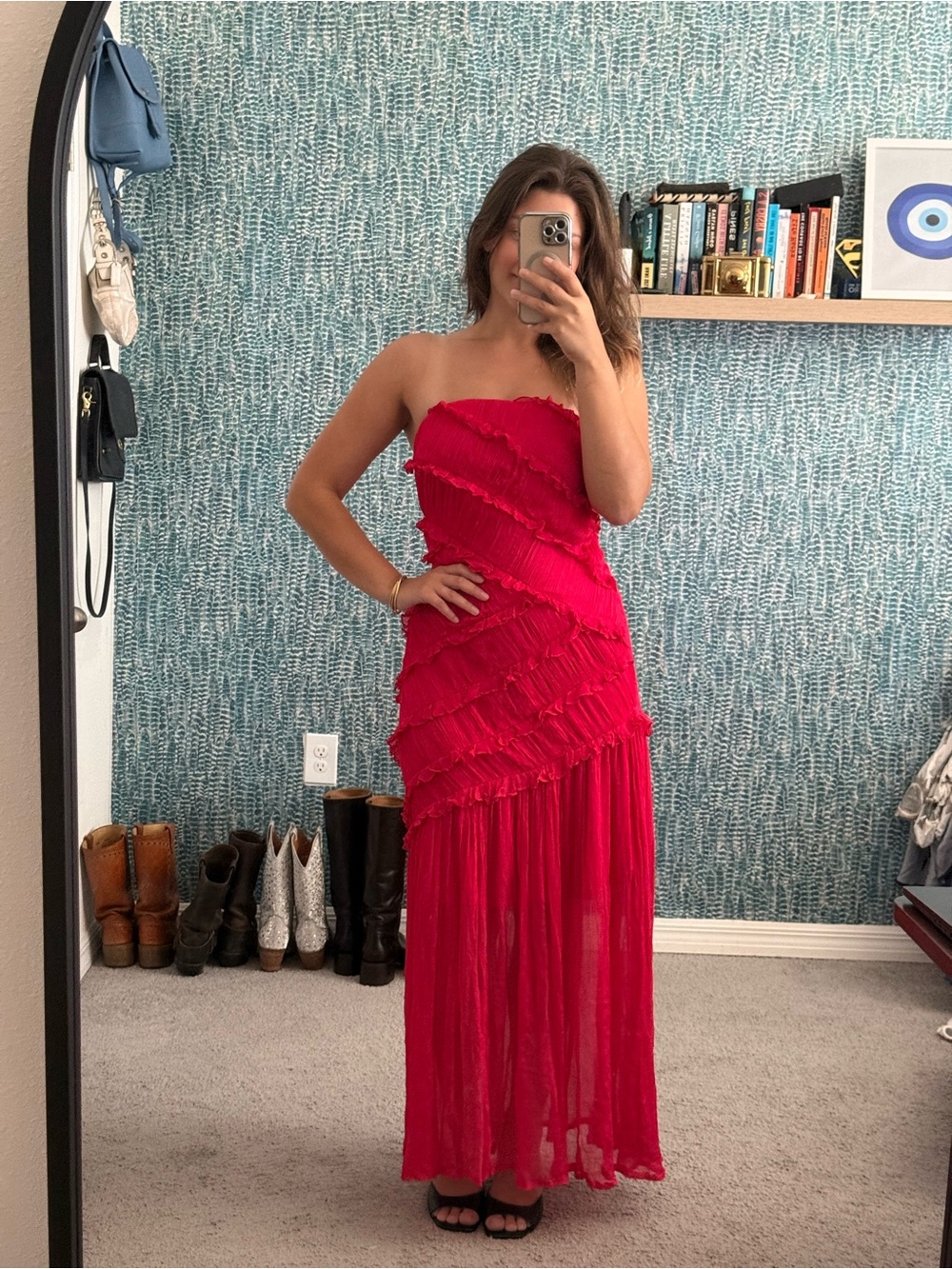 Vineet Bahl Anthropologie Strapless Chiffon Gown - Picture 3 of 5